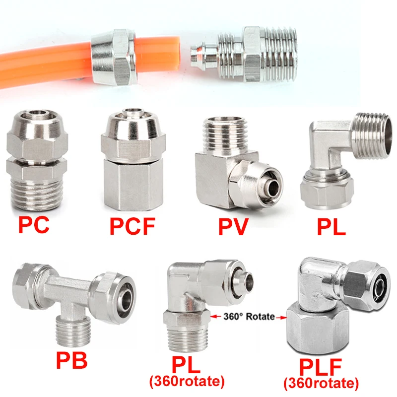 Copper Pneumatic Fittings Air  - огляд і ціна Compression Fitting Brass